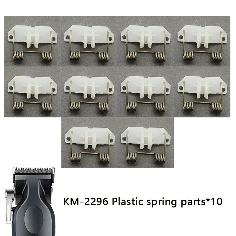 Piezas de repuesto para cortadora de cabello profesional Kemei KM-2296, componentes de plástico de resorte genuinos