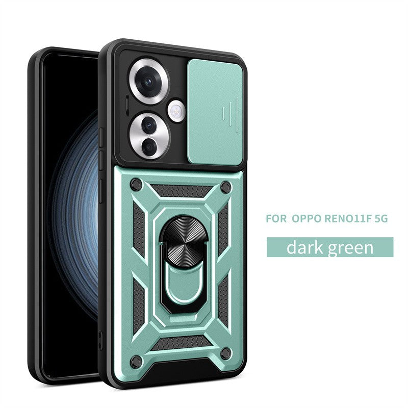 Funda para OPPO Reno11F 5G, Protector de cámara con lente deslizante, armadura a prueba de golpes, Coque para OPPO Reno11 F Reno 11F 11 F 5G