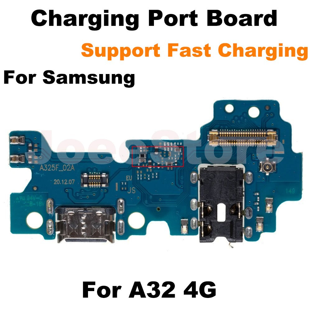Placa de puerto de carga para Samsung A72 A73 A52 A53 A33 A23 A24 A14 A13 A12 módulo de micrófono USB conector de carga rápida Cable flexible