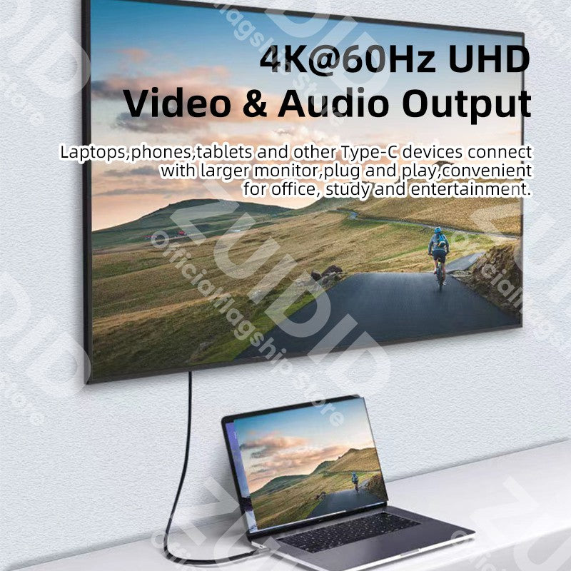 USB C a USB tipo C 3,1 Gen2 10Gbps Thunderbolt 3 4K @ 60Hz Cable PD100W 5A Cable de carga rápida para MacBook Pro Steam Deck Samsung