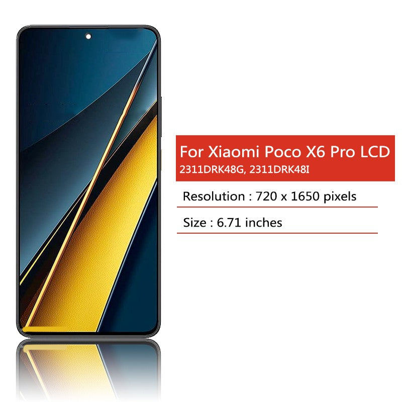 Pantalla AMOLED de 6.67' para Xiaomi Poco X6 Pro X6Pro 5G 2311DRK48G LCD con Digitalizador de Pantalla Táctil para Redmi K70E K70e 2311DRK48C