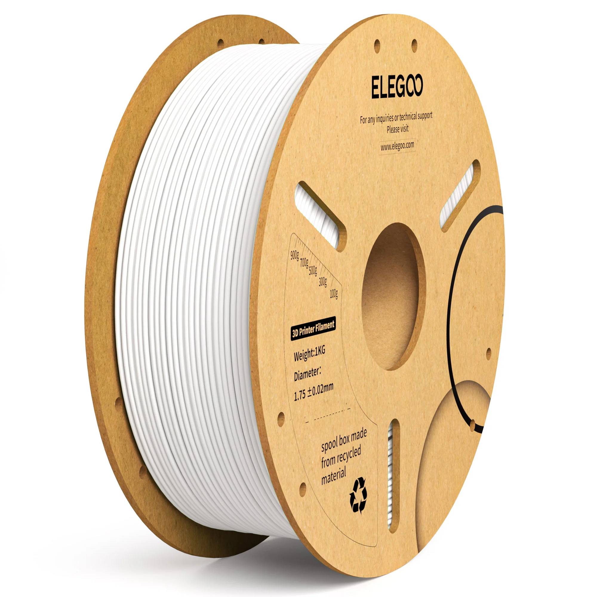 Filamento ELEGOO PLA+ de 1.75mm, PLA 3D para Impresoras 3D, Material Compatible con la Mayoría de las Impresoras FDM (1KG/Carrete, 2.2 lbs)