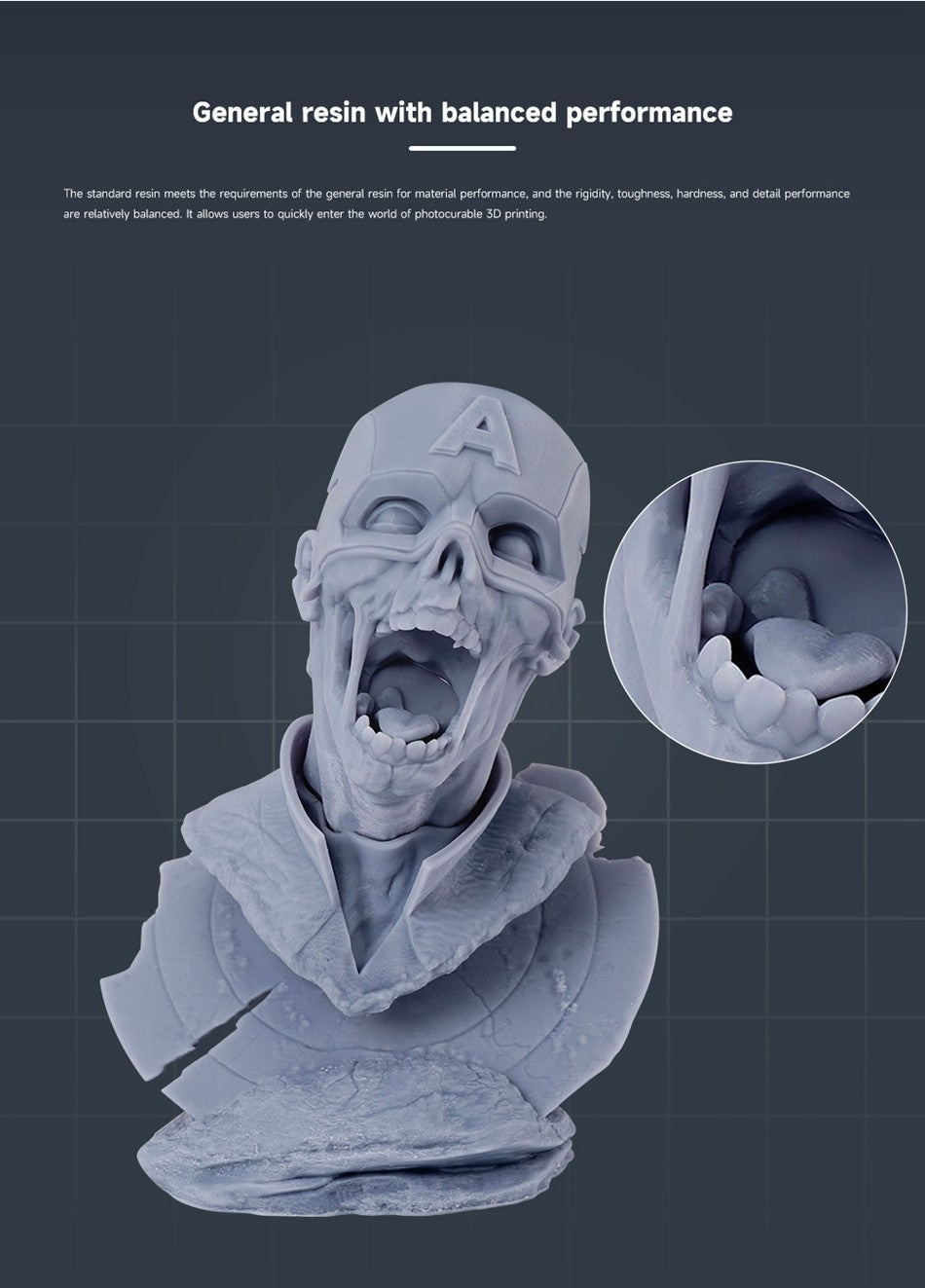 KINGROON-resina UV para impresora 3D, fotopolímero líquido, Material de impresión LCD, estándar, 1KG, negro, gris, blanco, 405nm