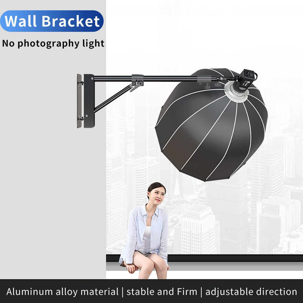 Soporte de proyector de brazo de soporte de montaje en pared pesado de 170cm y 135cm para estudio de fotografía Softbox luces de anillo estroboscópico de vídeo