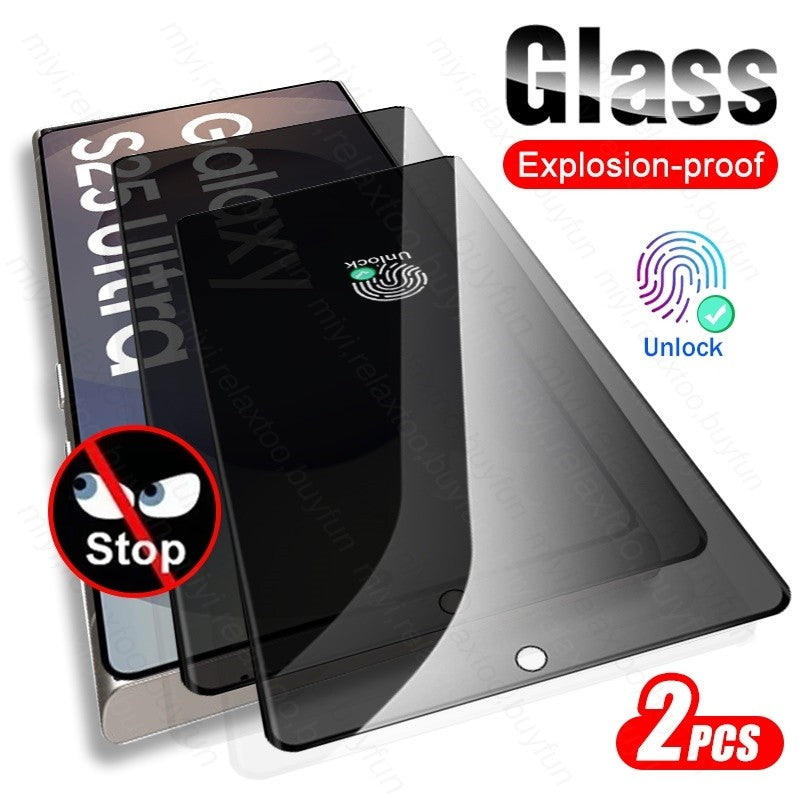 Protector de Pantalla Antiespía S25Ultra (2 Piezas) para Samsung Galaxy S25, S26 Ultra, S25+, S26+, S25 Edge 5G, Cristal Templado 9H, Película de Privacidad