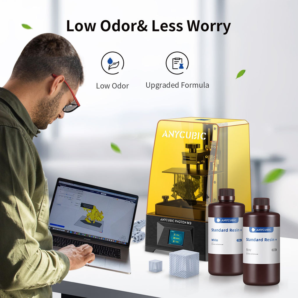 ANYCUBIC-impresora 3D de resina estándar, alta precisión, 405nm, resina de curado UV, impresión LCD 3D, materiales de resina UV para Photon Mono