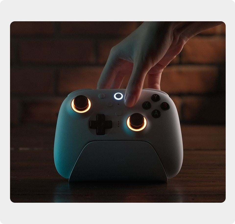 Nuevo Control Inalámbrico 8BitDo Ultimate 2 con Joystick TMR, Gatillos con Efecto Hall, Base de Carga, BT 2.4G para Windows 10, 11, Android y Steam