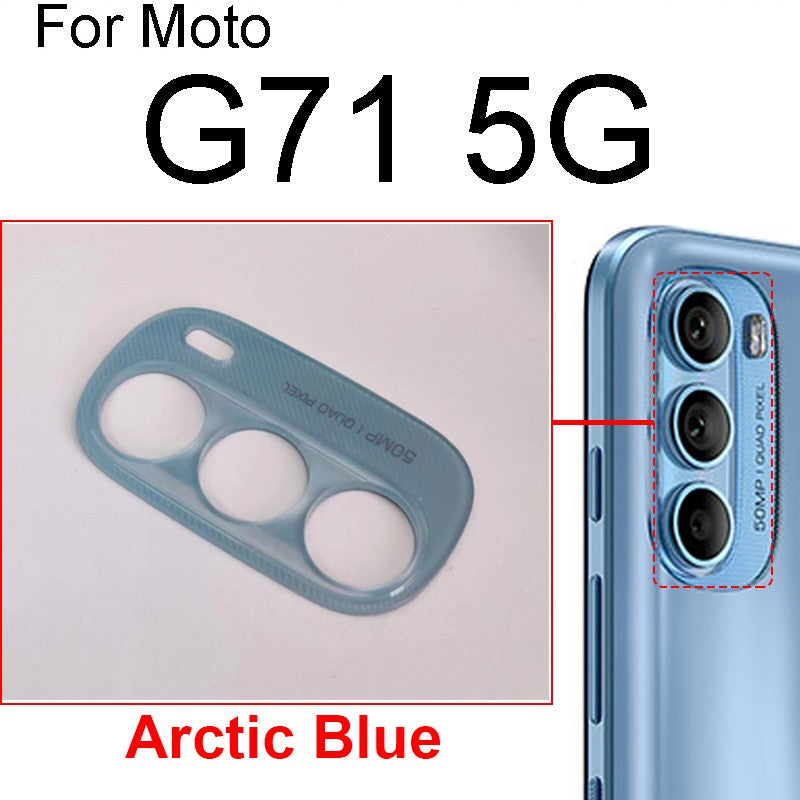 Lente de cristal para cámara trasera para Motorola Moto G71 5G XT2169-2, lente de cristal para cámara trasera con adhesivo, piezas de repuesto