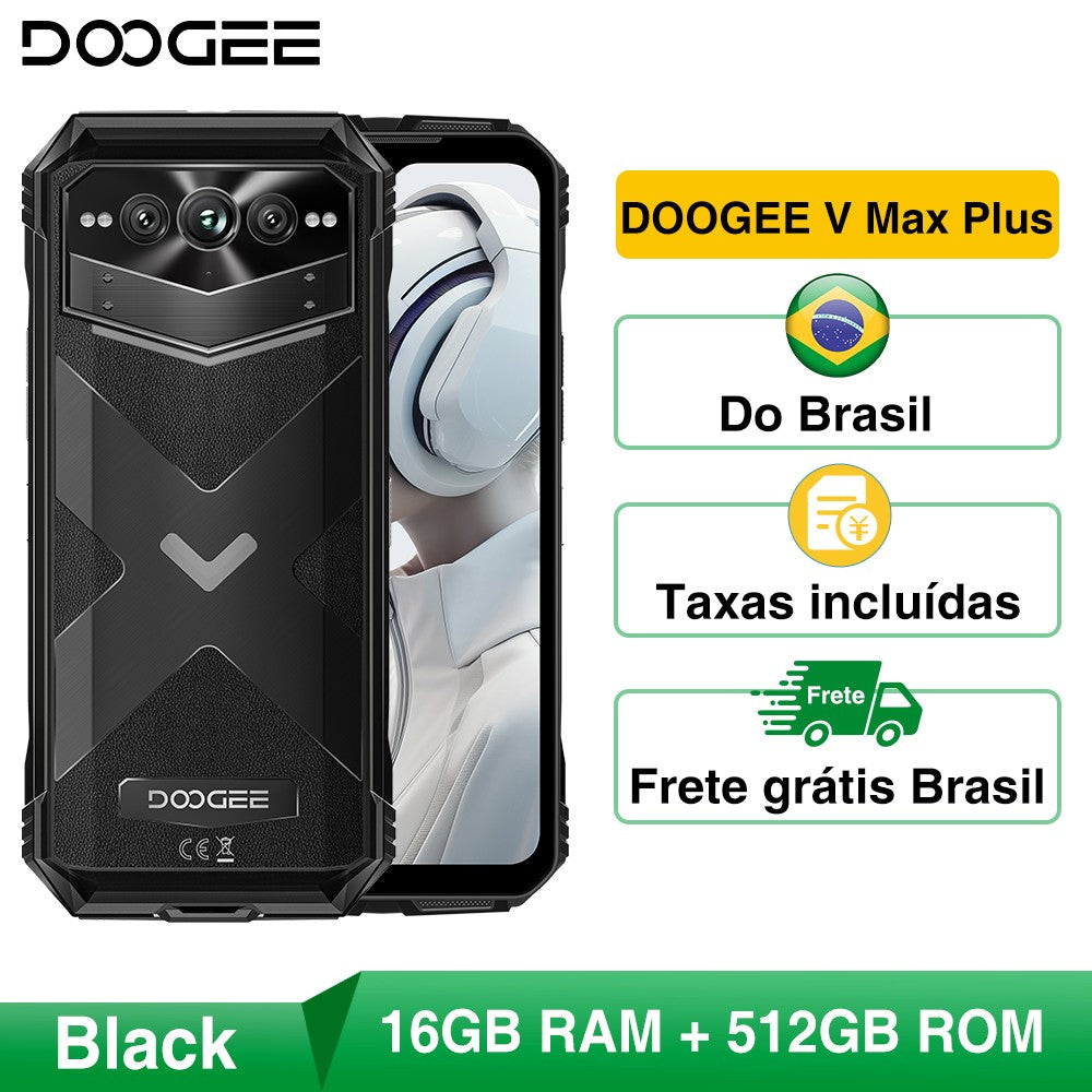 Versión Global DOOGEE V Max Plus 5G teléfono resistente 6,58 "36GB(16 +20) 512GB 200MP cámara AI 22000mAh efecto de iluminación NFC 5G teléfono