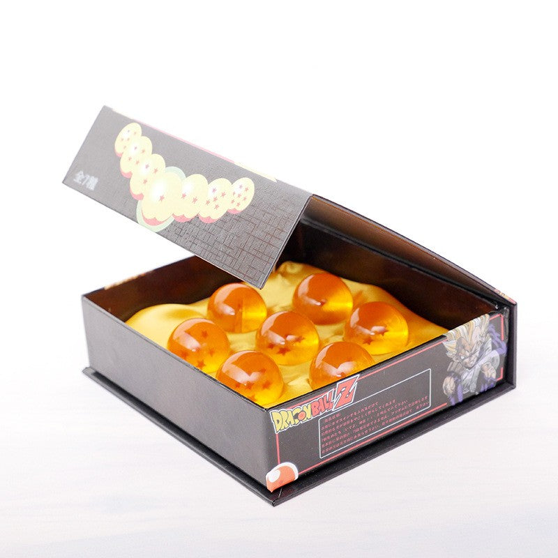Dragon Ball - Set de 7 Figuras de Acción de Cristal 1:1 de 3.5cm, Colección para Invocar a Shenron, Modelo de Anime, Regalo