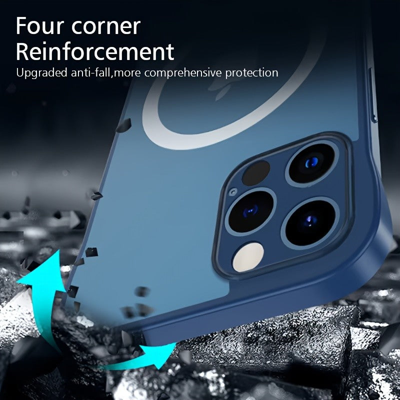JMUYTOP-funda de carga inalámbrica magnética para iphone 16, 15, 14, 13 Pro Max, carcasa trasera ultra mate, sin diseño de parachoques