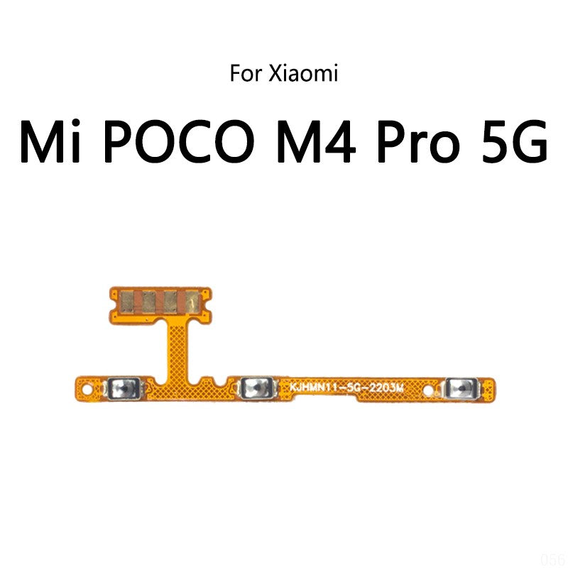 Interruptor de botón de encendido, botón de silencio de volumen, Cable flexible de encendido/apagado para Xiaomi Mi POCO C3 C40 M4 Pro 5G 4G M5 M5S Pocophone
