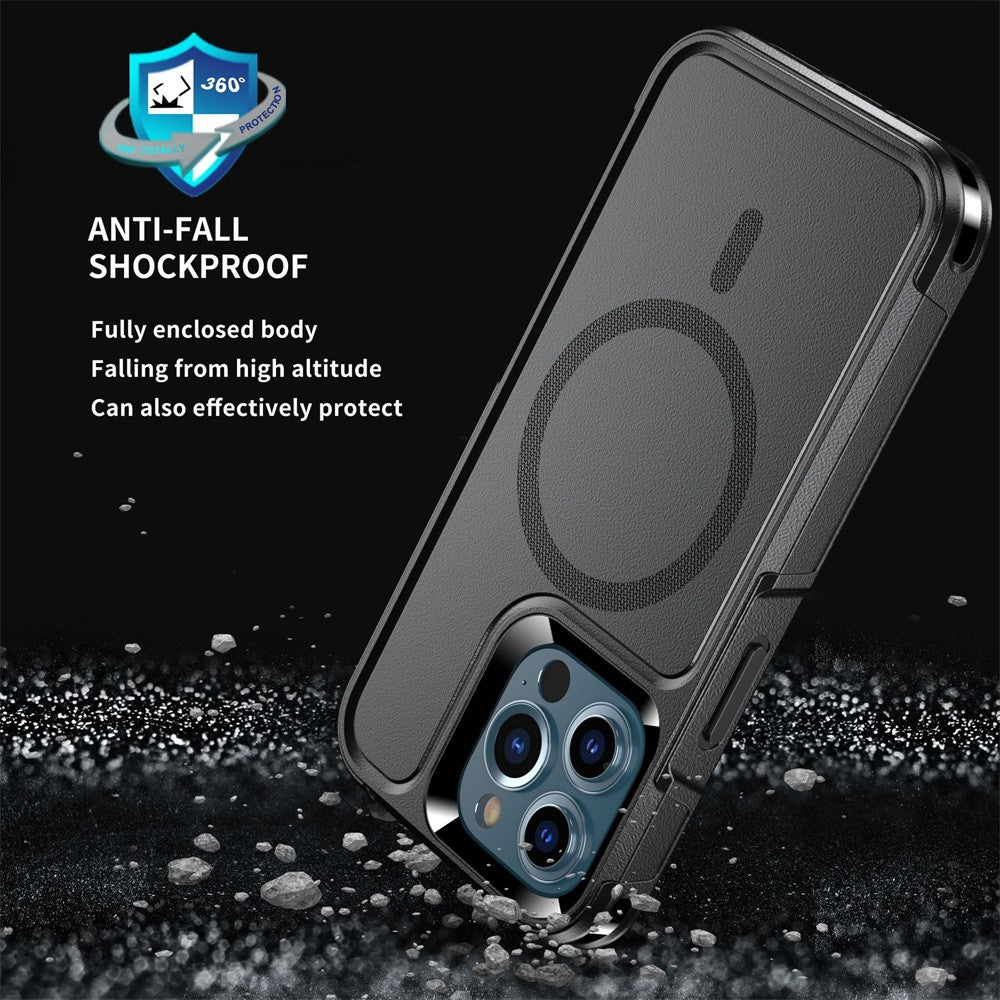 Funda magnética para iPhone 13 mini 16 15 14 Pro Max Plus 12, MagSafe, protección contra caídas de grado militar, resistente, a prueba de golpes