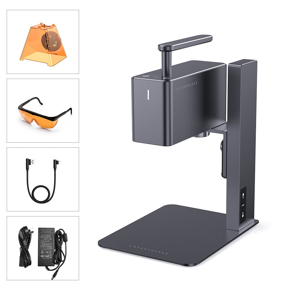 MINI grabador láser LaserPecker con máquina de grabado portátil Bluetooth 5W 2K para papel, madera, cuero, vidrio de color LP2