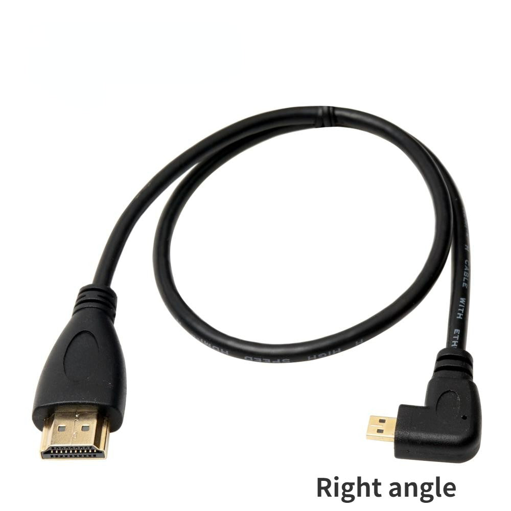 Cable HDMI Compatible con Tipo A a D de 90 Grados, Micro HD a HD, Ángulo Izquierdo/Derecho para Cámara Digital Sony A6400 GH4, Tablet, 30cm/150cm