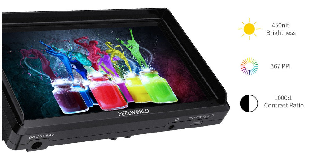 FEELWORLD FW568 V3 6 pulgadas 3D LUT DSLR cámara Monitor de campo IPS Full HD192
