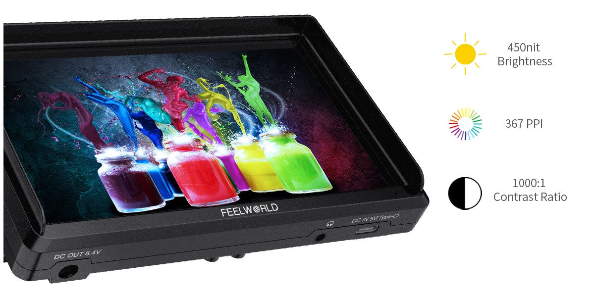 FEELWORLD FW568 V3 6 pulgadas 3D LUT DSLR cámara Monitor de campo IPS Full HD192