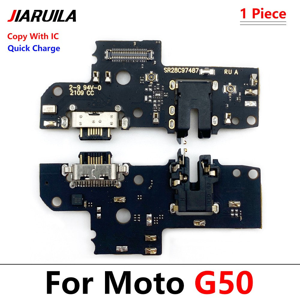 Para Motorola Moto G10 G20 G30 G50 G60 G100 E6 E7 Plus G8 Play G9 Plus conector de carga USB placa de puerto reemplazo flexible