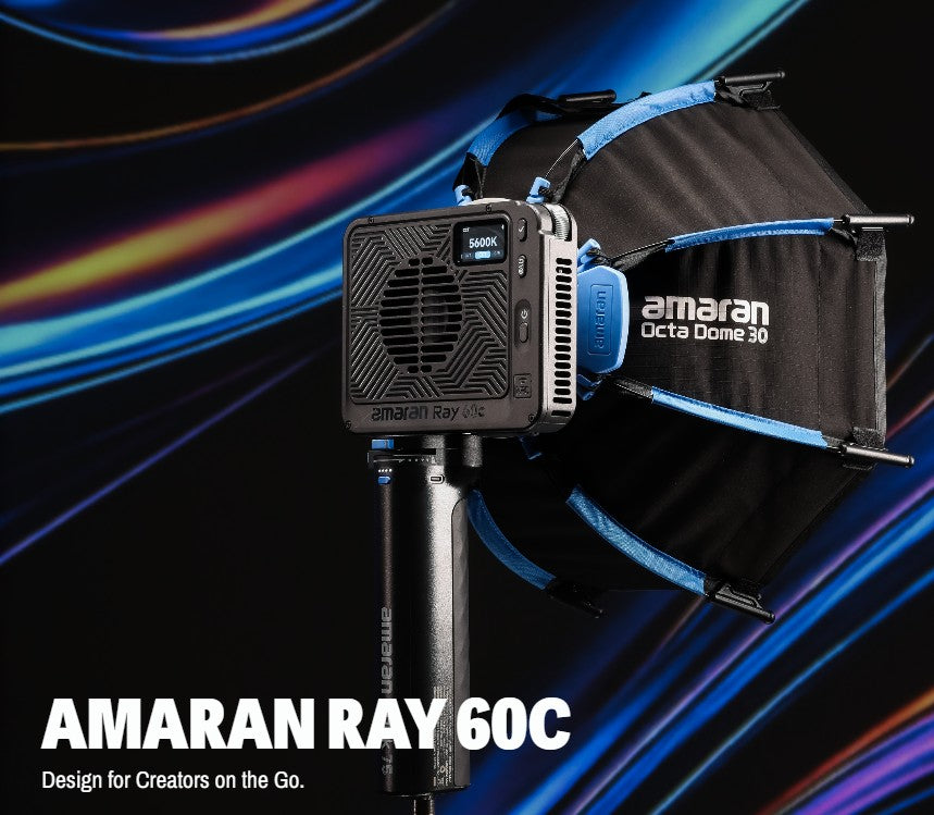 Amaran 300c luz de vídeo RGB COB 300c, montaje Bowen 2500K-7500K con G/M Hyper Reflector, Control por aplicación Aputure, do Brasil