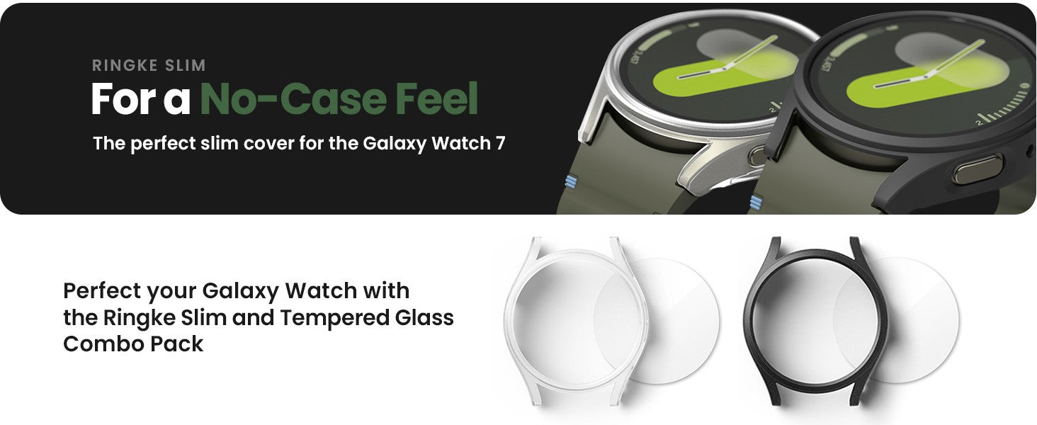 Vidrio y funda para Samsung Galaxy Watch 7, Protector de pantalla de 40mm/44mm, vidrio templado y PC duro, cubierta protectora de parachoques, juego de accesorios