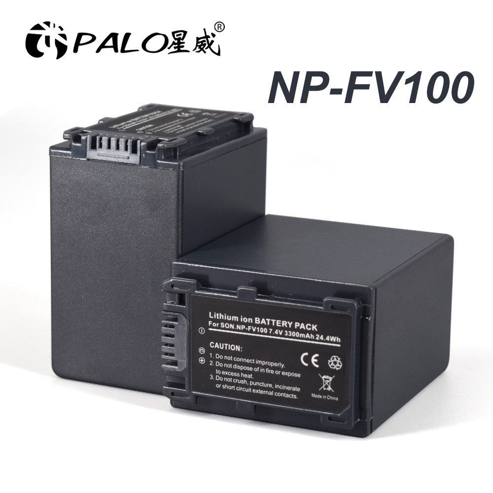 PALO NP-baterías FV100 NP-FV100 FV100, Cargador USB LCD para cámara Sony NP-FV30, NP-FV50, SX83E, SX63E, NP-FV70, AX100E