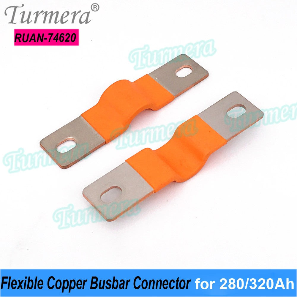Turmera-batería Lifepo4 de 12V, conector de cobre Flexible, 56mm, 74mm, 2mm, 400A, para uso en batería Lifepo4 de 200Ah, 230Ah, 280Ah, 320Ah