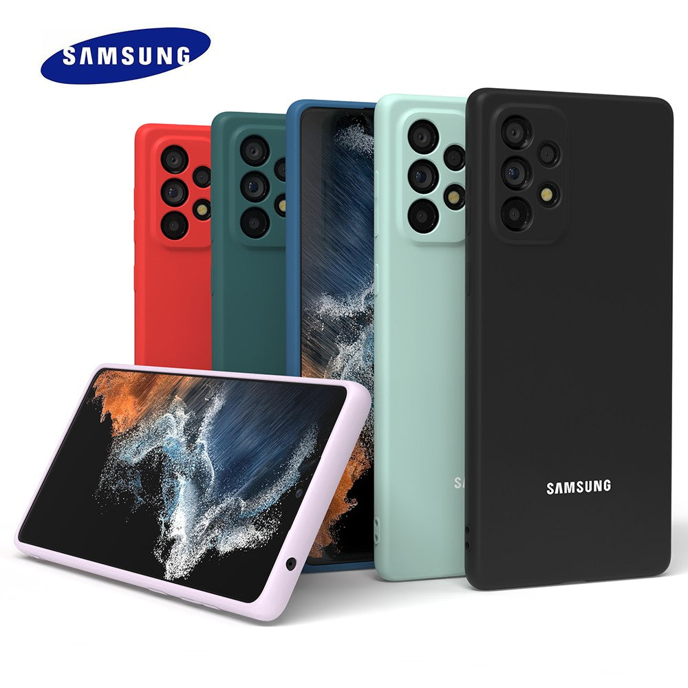 Para Samsung Galaxy A55 A73 A53 A33 A72 A52 A70 A50 A50S A12 funda trasera de silicona líquida para teléfono funda protectora