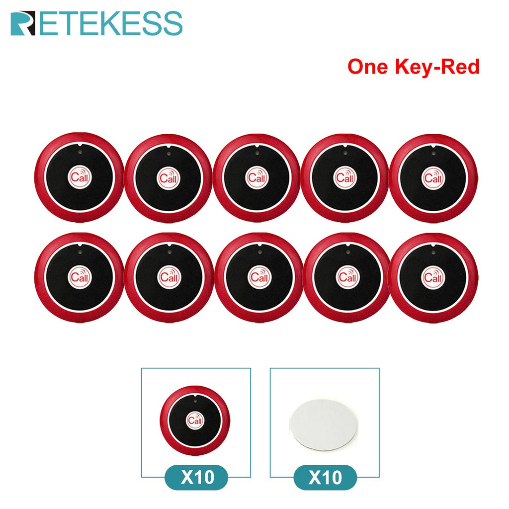 RETEKESS-sistema inalámbrico de llamadas para camarero, buscapersonas para restaurante, receptor de reloj T128, botón de llamada T117, servicio al cliente para cafetería