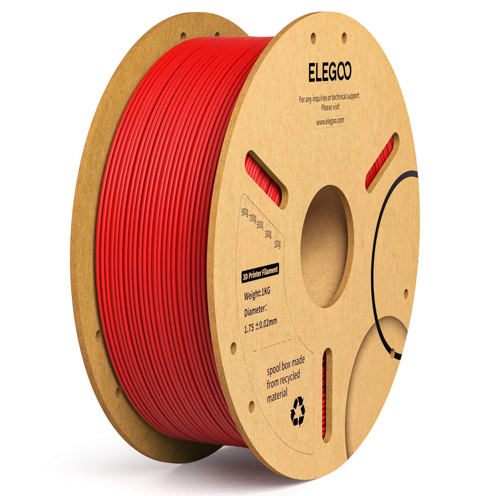 Filamento ELEGOO PLA+ de 1.75mm, PLA 3D para Impresoras 3D, Material Compatible con la Mayoría de las Impresoras FDM (1KG/Carrete, 2.2 lbs)