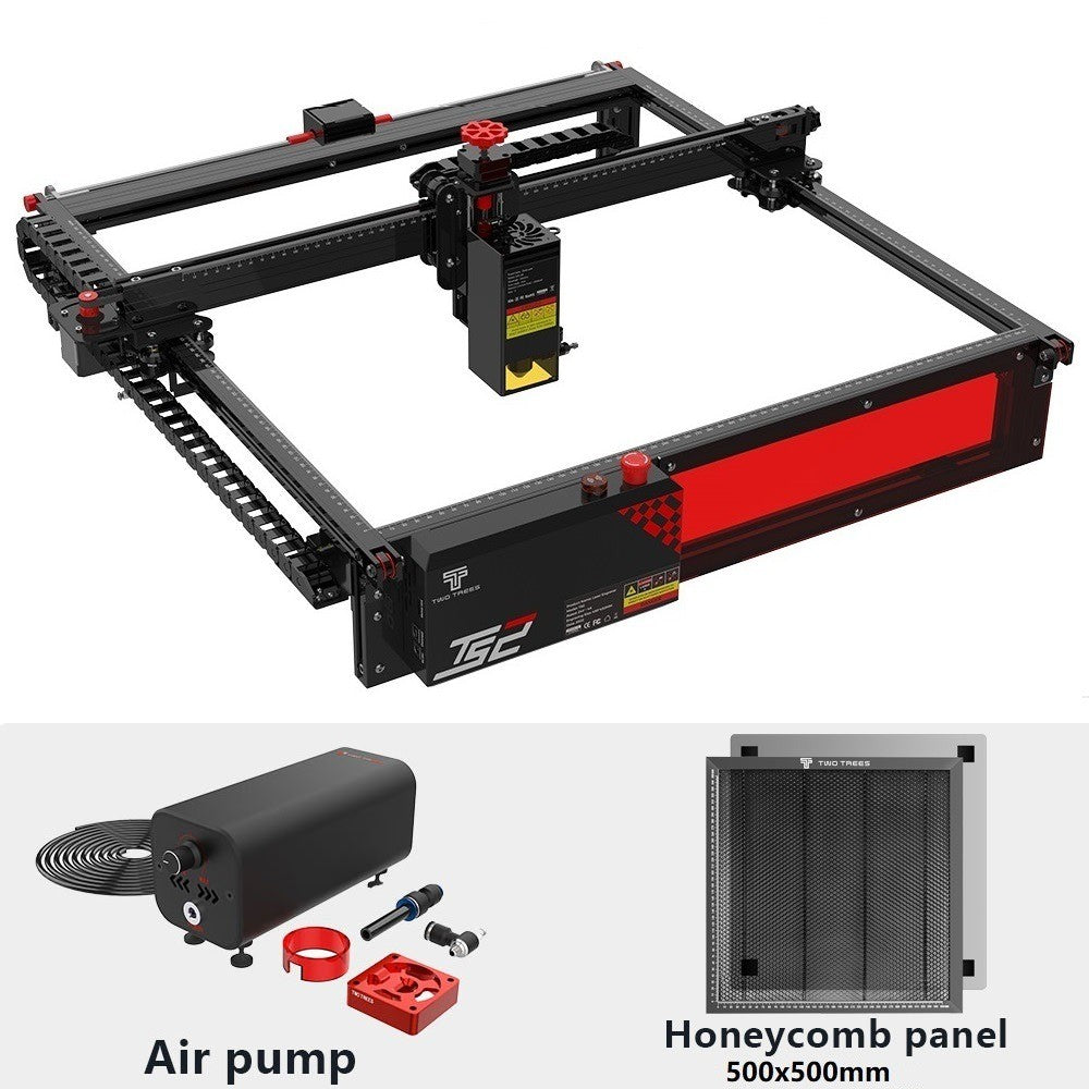Twotrees-máquina de grabado láser TS2, cortador de tecnología de punto comprimido, interruptor de límite de eje XY, 450X450mm, 20W