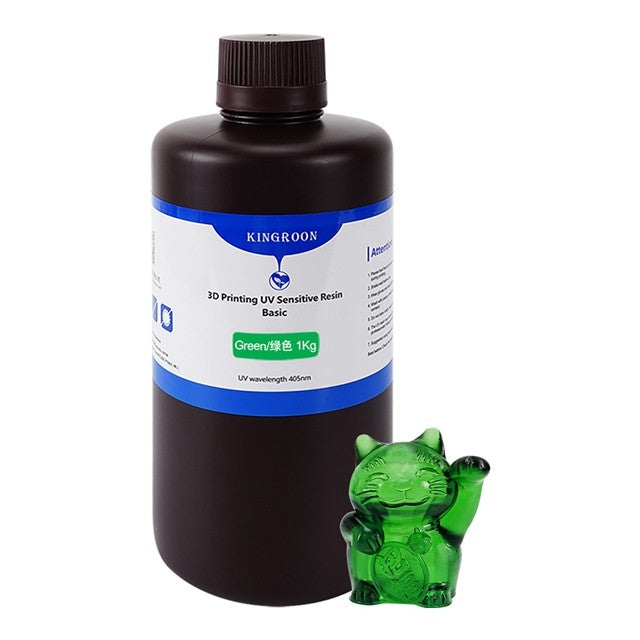 KINGROON-resina UV para impresora 3D, fotopolímero líquido, Material de impresión LCD, estándar, 1KG, negro, gris, blanco, 405nm