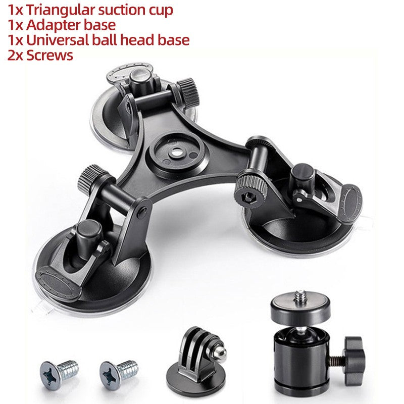 Soporte de ventosa para coche de 3 tazas, soporte fuerte para GoPro Hero 13 12 11 10 9 8 Insta360 SJCAM AKASO DJI Osmo, accesorios para Cámara de Acción