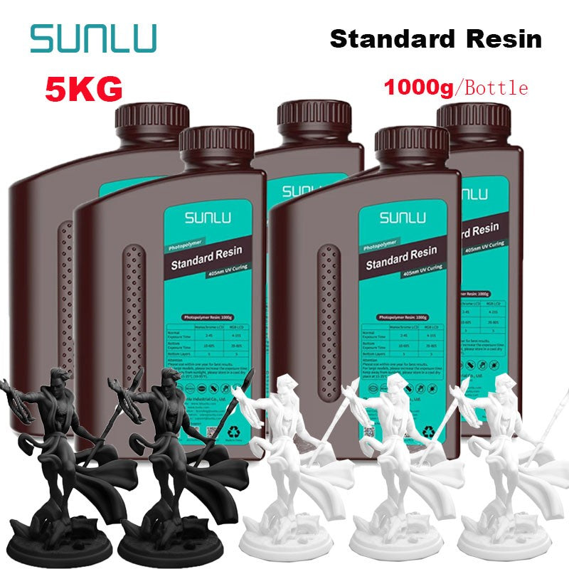 SUNLU-impresora LCD de resina estándar, 5KG, 405nm, curado de fotones, superficie lisa de buena precisión, modelo de bajo olor, Kit de impresión de garaje