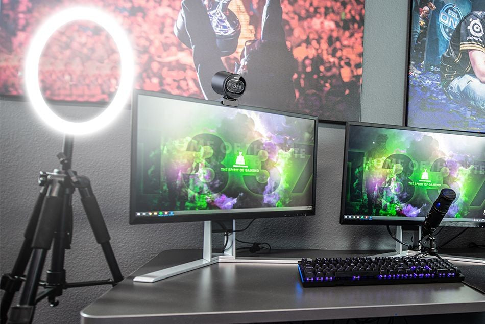 Cámara Web 4K 1080P 60FPS con Enfoque Automático, Cámara Web para Transmisión en Vivo EMEET S600 con Micrófonos y Cubierta de Privacidad para Tiktok/YouTube