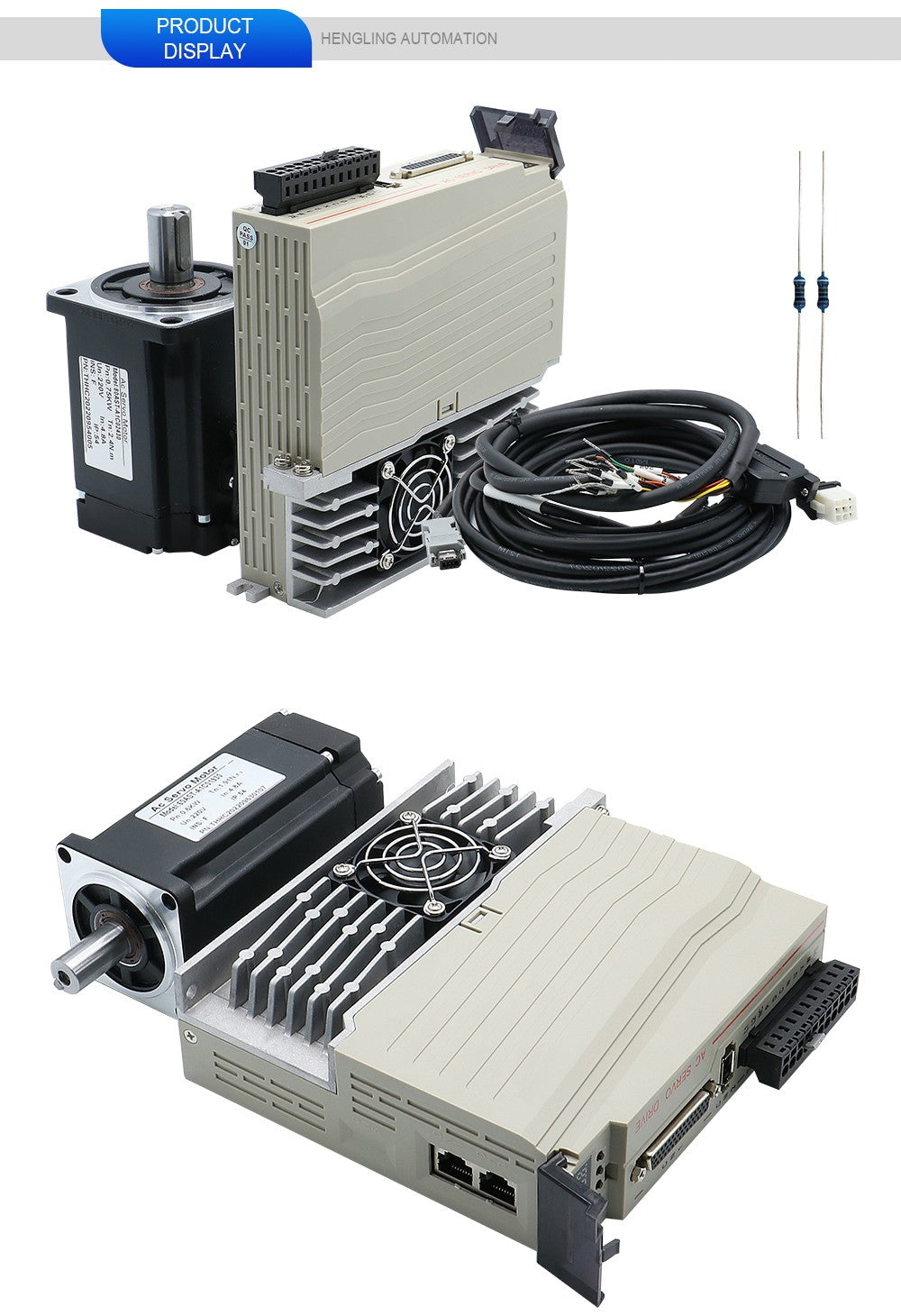 Servomotor absoluto de 17 bits 1kw 750w con brida RS485 80 AC 110v 220V servocontrolador Servo magnético de alta precisión 3000-6000RPM