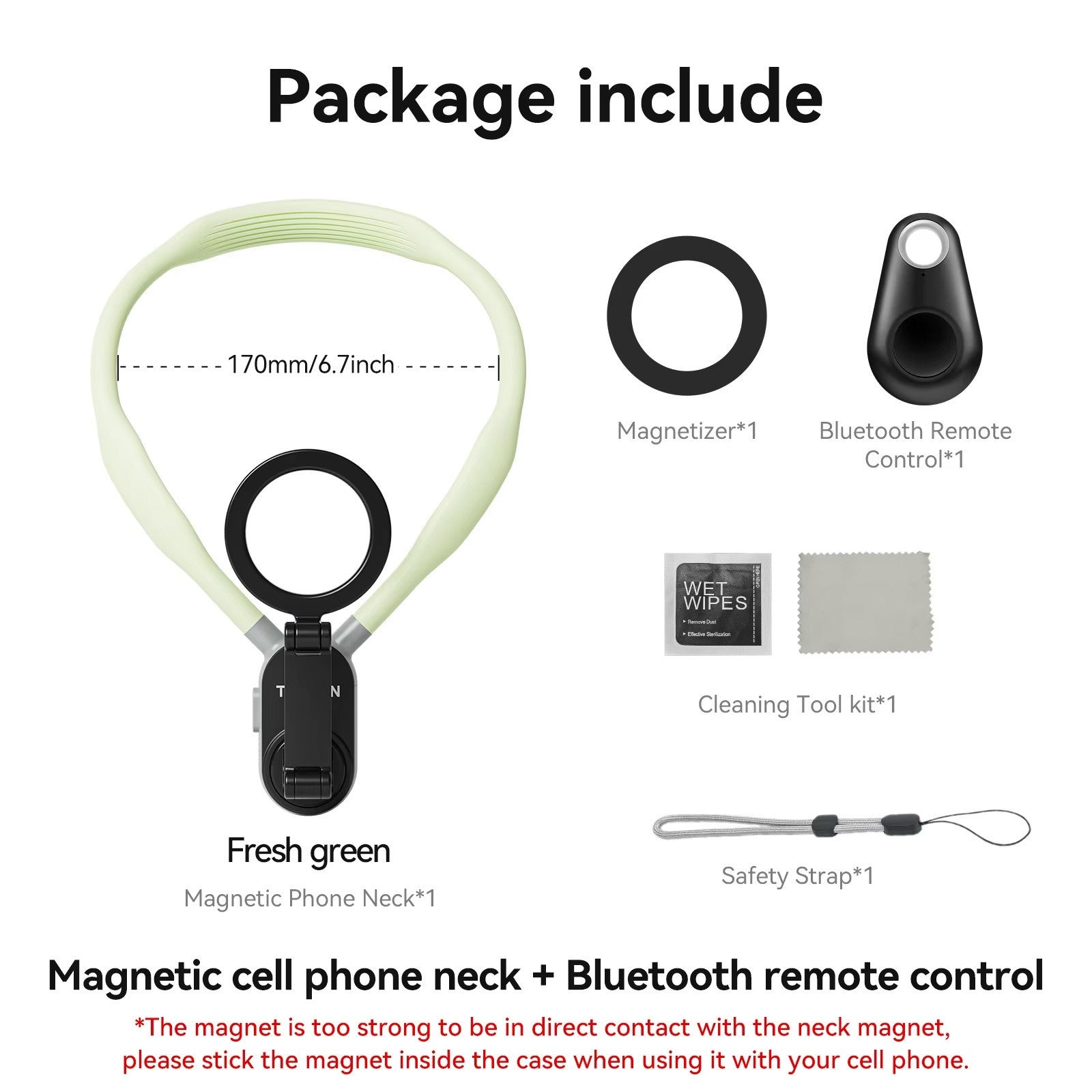 TELESIN soporte magnético de liberación rápida para el cuello para Iphone 15 14 13 12 11 10 SAMSUNG HUAWEI XIAOMI accesorios para teléfonos inteligentes