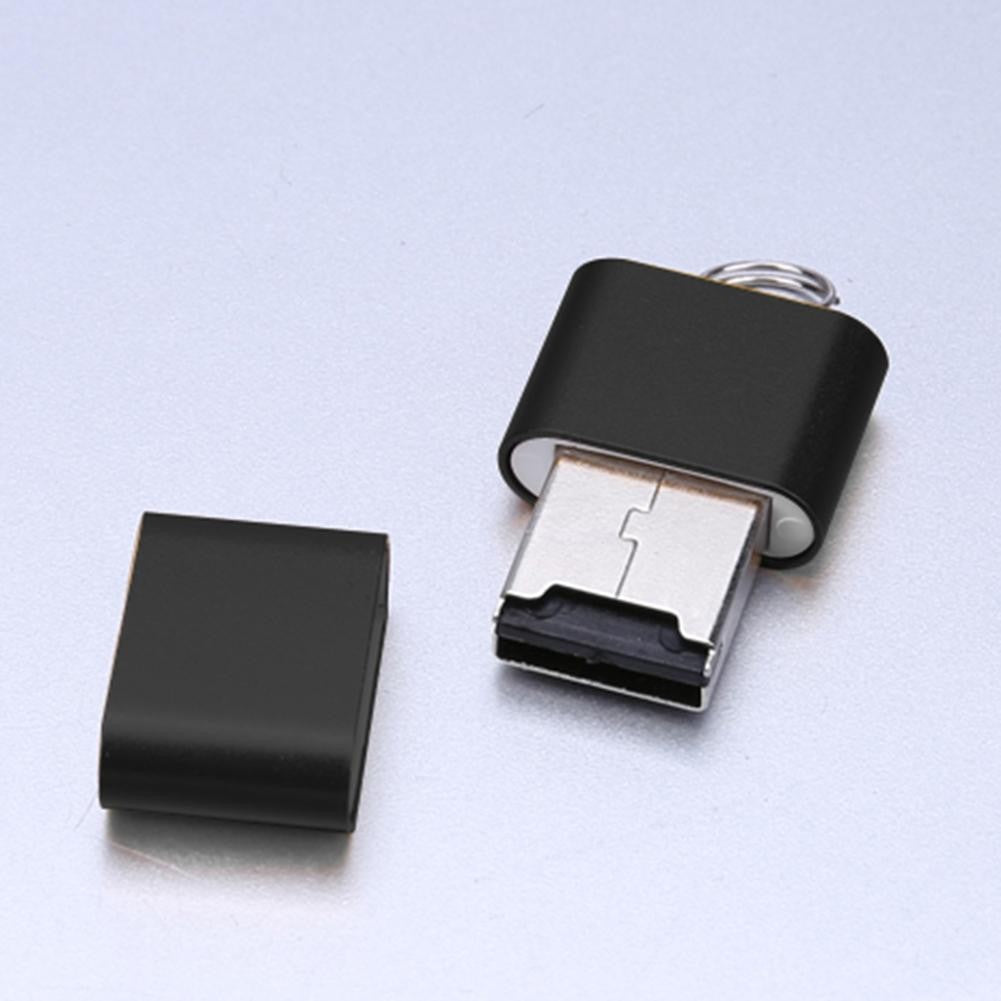 Mini adaptador de lector de tarjetas de memoria, aleación de aluminio, ultrafino, 480 Mbps, USB 2,0 T Flash, TF, Micro SD