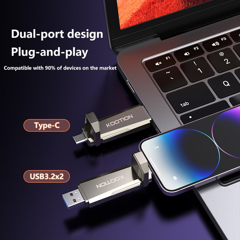 KOOTION U52 unidad de bolígrafo portátil de estado sólido USB 3,2 Gen 2 tipo C unidad Flash 1TB 512GB 256GB Pendrive SSD externo para PC iPhone