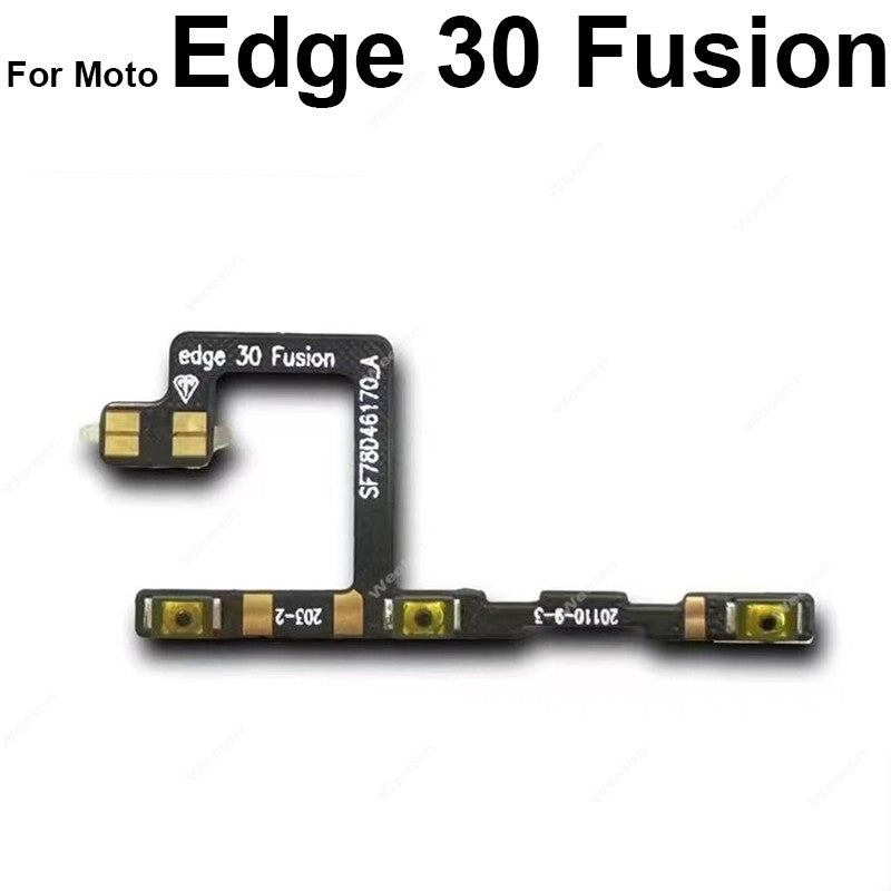 Cable flexible de botones de encendido/apagado y volumen para Motorola MOTO Edge 20 30 X30 40 50 S Pro Lite Fusion Neo Ultra, reparación de encendido y volumen