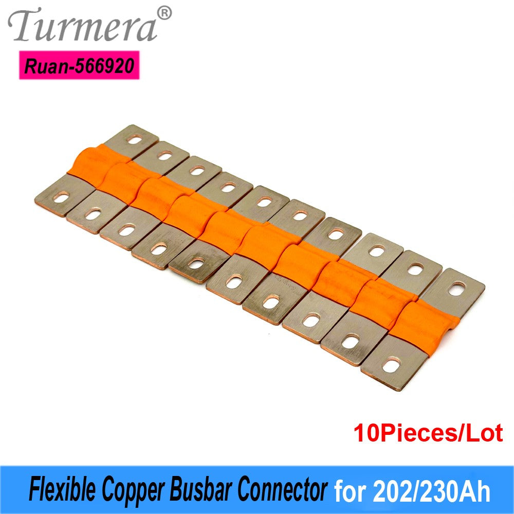 Turmera-batería Lifepo4 de 12V, conector de cobre Flexible, 56mm, 74mm, 2mm, 400A, para uso en batería Lifepo4 de 200Ah, 230Ah, 280Ah, 320Ah