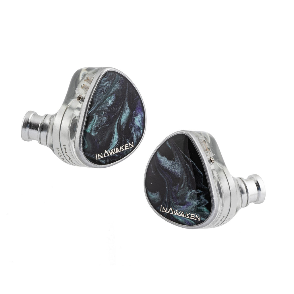 INAWAKEN DAWN Ms Auriculares IEM con controlador dinámico de diafragma morado-dorado con cable blindado OFC para músicos audiófilos