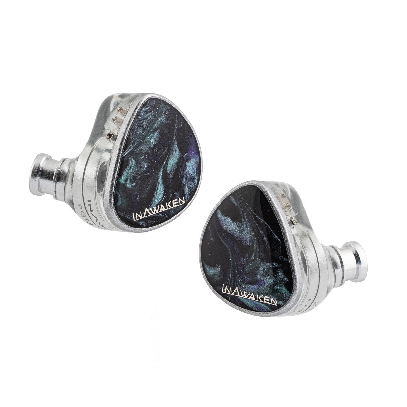 INAWAKEN DAWN Ms Auriculares IEM con controlador dinámico de diafragma morado-dorado con cable blindado OFC para músicos audiófilos