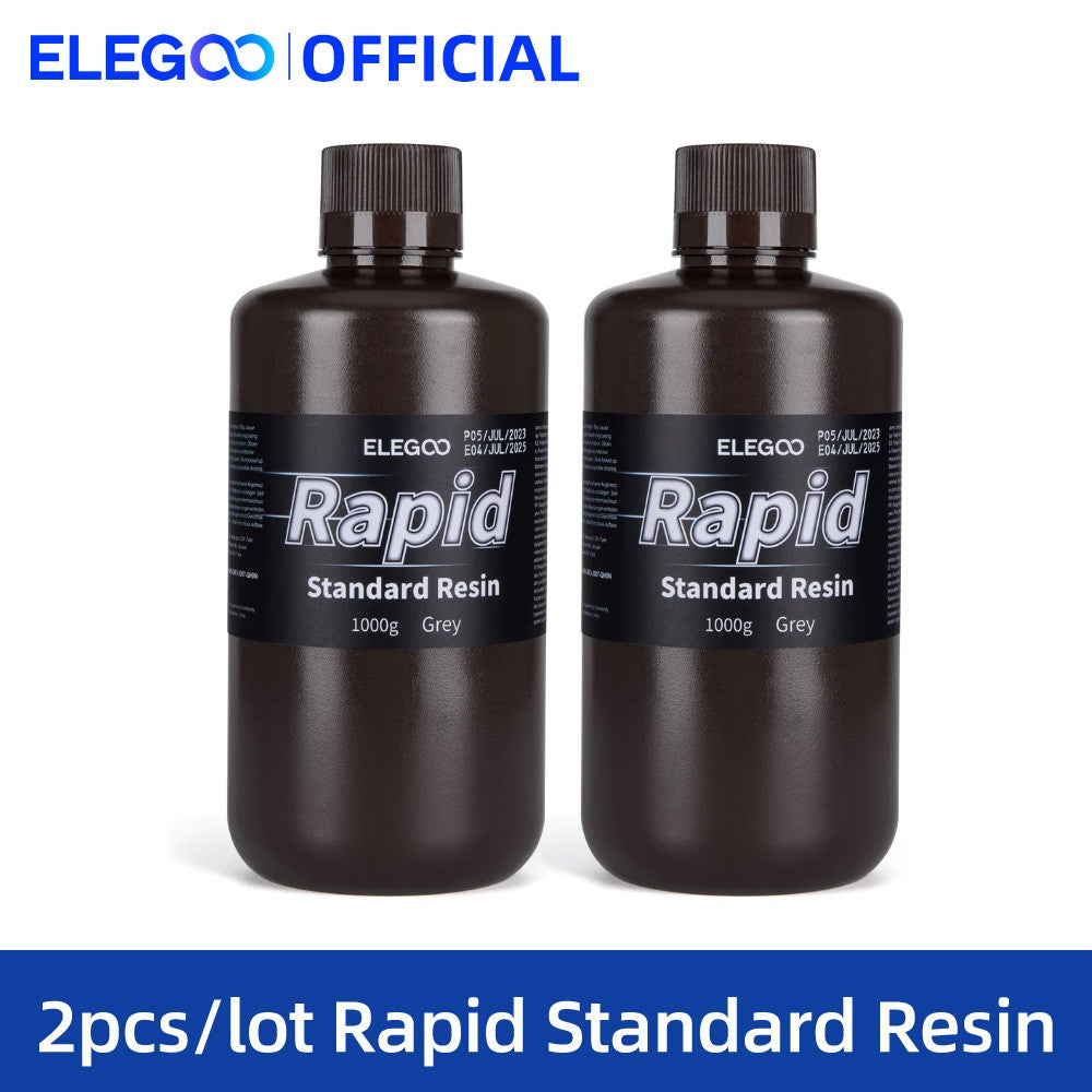 ELEGOO 2 uds/4 Uds 1KG juego de resina para impresora 3D LCD resina de curación UV 405nm resina fotopolímero estándar para impresión LCD 3D