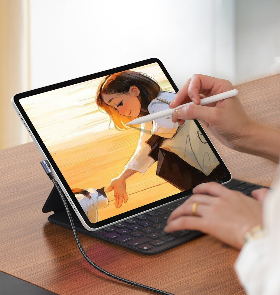 Cable en Ángulo UGREEN PD100W 60W USB C a USB Tipo C, Carga Rápida para iPhone 17 16 MacBook Samsung QC4.0 3.0, Cable de 90 Grados