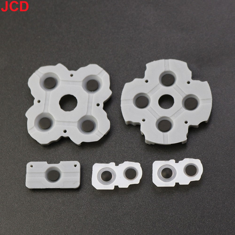 JCD 1 Juego de teclados de botón adhesivos de goma conductora de silicona para PS5 1,0 2,0 V1 V2 BDM-020 controlador accesorios de mando