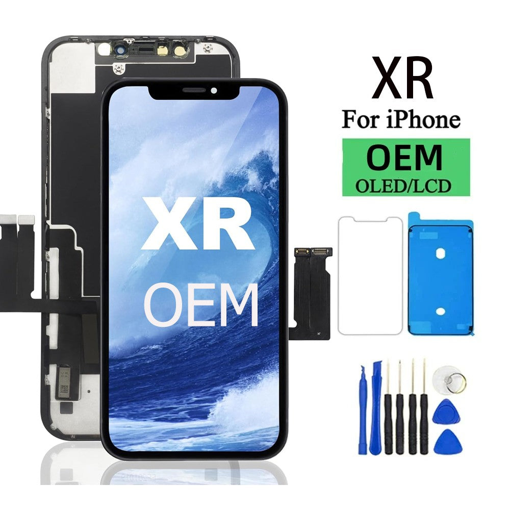 100% Excelente Pantalla OLED para iPhone XR Pantalla LCD MONTAJE DE digitalizador con Pantalla táctil para iPhone XR Reemplazo LCD