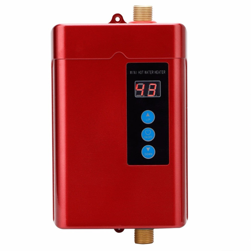 Calentador de agua eléctrico Digital, Control remoto, instantáneo, sin depósito, para cocina, baño, ducha, calentamiento rápido