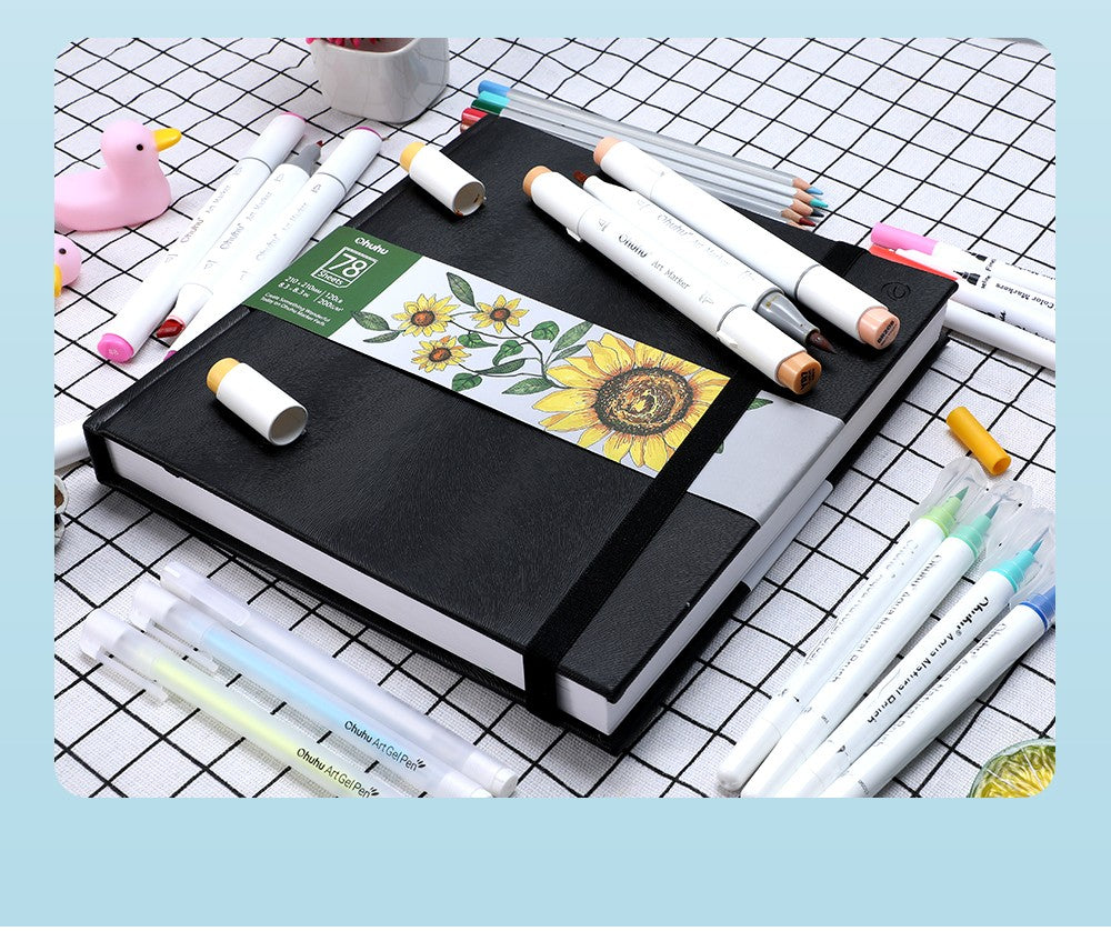 Ohuhu-alfombrillas marcadoras para bocetos de arte, cuaderno de tapa dura, pintura artística para estudiantes, libro de acuarelas, suministros escolares para bocetos de grafiti