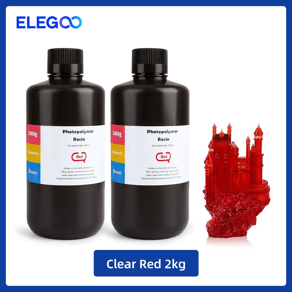 ELEGOO-resina de impresora 3D tipo ABS, resina de fotopolímero estándar tipo ABS de 405nm para impresión LCD 3D, 1000g