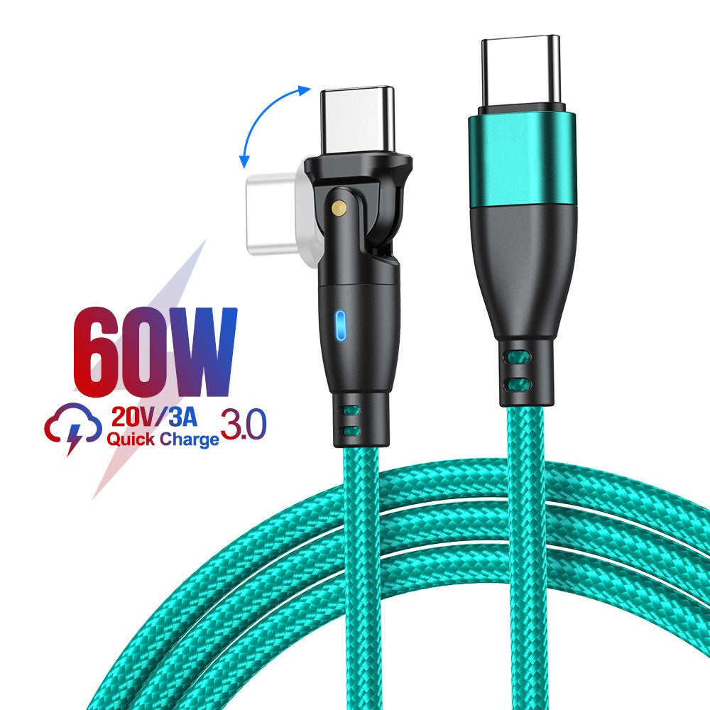 AUFU 100W USB C a tipo C Cable USBC PD Cable de carga rápida para MacBook Pro Xiaomi POCO Huawei iPad Samsung USB-C Cable 3M